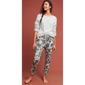 Anthropologie Dolan Tagawa Floral Gray Joggers Sweatpants Lounge S
